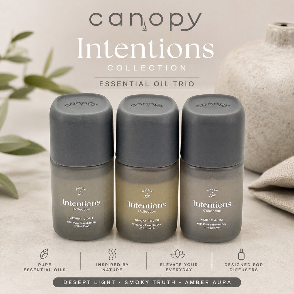 Canopy Intentions Essential Oil Trio Amber Aura Desert Light Smoky Truth GUC